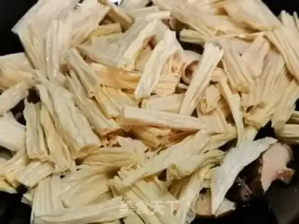 Make Bean sticks for mushrooms step 2