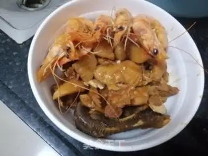 Make Big shrimp chicken step 10