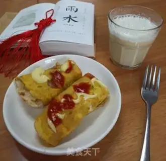 Make An egg cake with an onion step 8