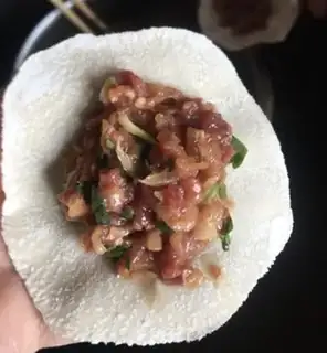 Make Roach beef-water fried dumplings step 8