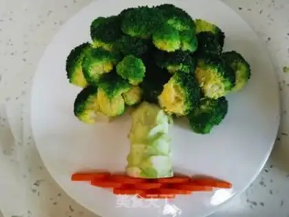 Make The broccoli has a tree step 6