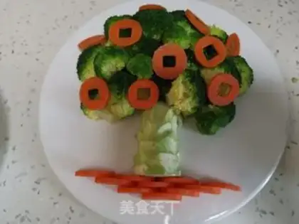 Make The broccoli has a tree step 7
