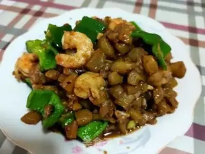 Make Shrimp fried eggplant step 21