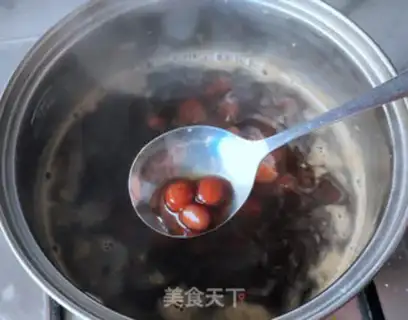 Make Red sugar pearl tea step 5