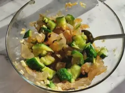 Make The cucumber stings step 4