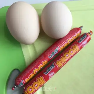 Make Eggs and ham and bitter melons step 1