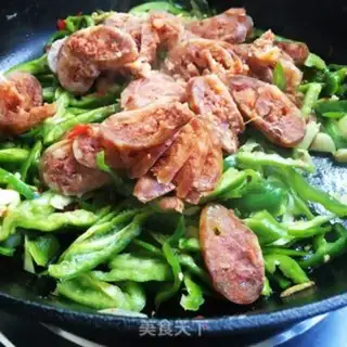 Make Two peppers and five sausages step 8