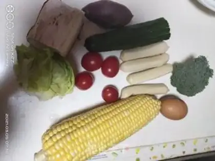 Make Corn ham salad step 0