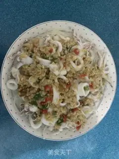 Make Fresh squid steam fans step 2