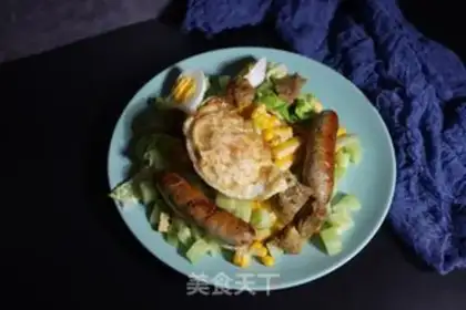 Make Beef ham corn egg salad step 5