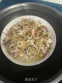 Make Fresh squid steam fans step 3