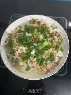 Make Fresh squid steam fans step 4