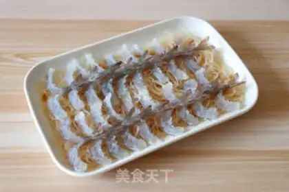 Make Dry old duck and garlic fan shrimp step 11
