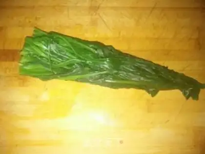 Make A spinach fan step 5