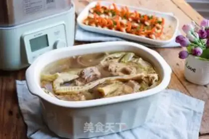 Make Dry old duck and garlic fan shrimp step 16