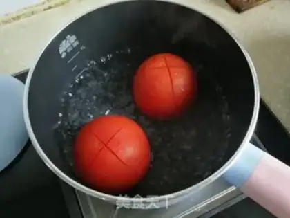 Make Tomato shrimp tofu step 1