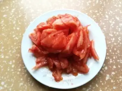 Make Tomato shrimp tofu step 2