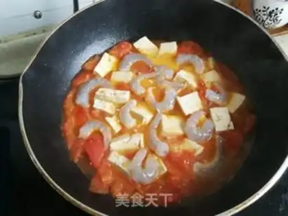 Make Tomato shrimp tofu step 6