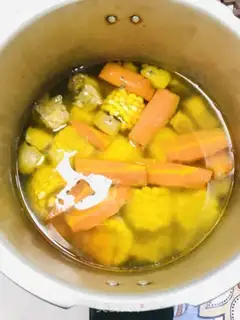 Make Carrot corn chicken soup step 6