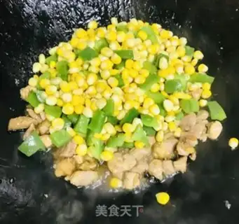 Make Corn pepper fried meat step 8