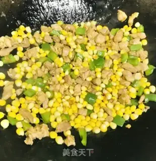 Make Corn pepper fried meat step 9