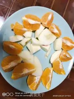 Make Low-fat fruit corn platter step 1