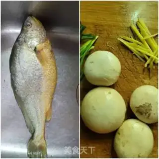 Make Mushrooms steamed yellowfish step 0