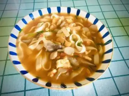 Make Chicken mushroom noodles step 6