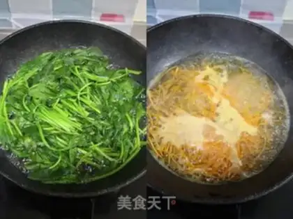 Make Steaming spinach corn step 1