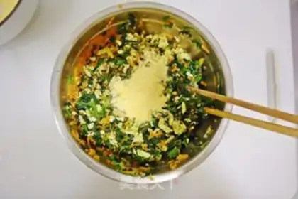 Make Steaming spinach corn step 5