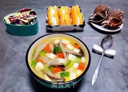 Make A tofu soup for mushrooms step 12