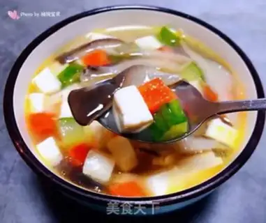 Make A tofu soup for mushrooms step 13