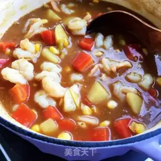 Make Curry shrimp rice step 13