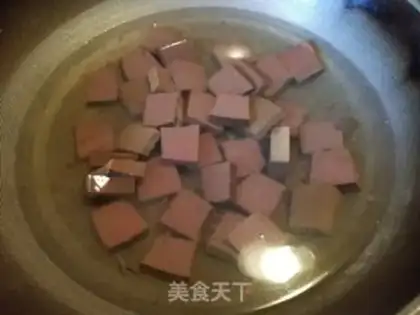 Make Spinach and duck blood step 2