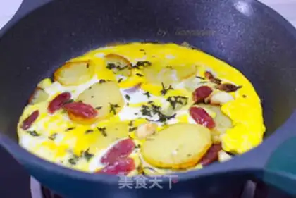 Make Potato egg breakfast step 9