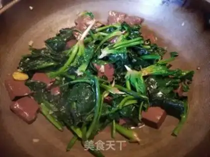 Make Spinach and duck blood step 8