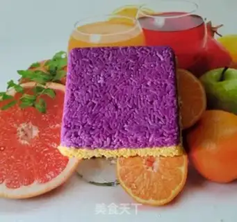 Make Double-coloured rice steam step 4
