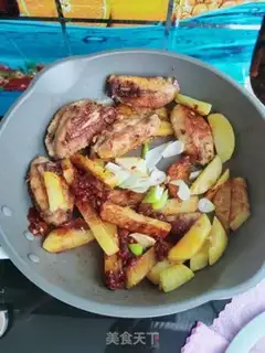 Make Potato fries with chicken wings step 11