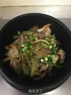 Make Black pepper seafood fan step 9