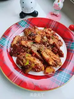 Make Potato fries with chicken wings step 15