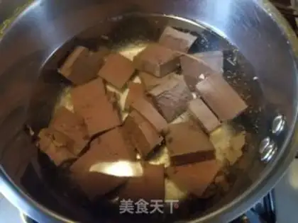 Make Sour duck blood powder step 4