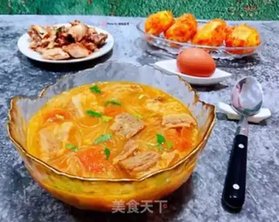 Make Tomato beef fan soup step 14