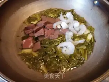 Make Sour duck blood powder step 11