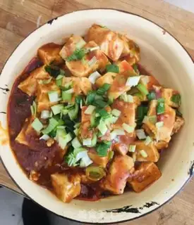 Make Spicy tofu step 7