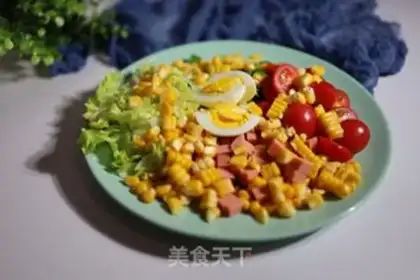 Make Corn sausage egg salad step 4