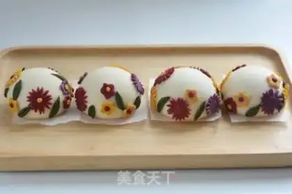 Make A milk bun of flowers step 14
