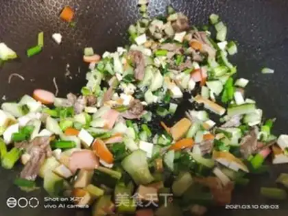 Make The cucumber rice step 3