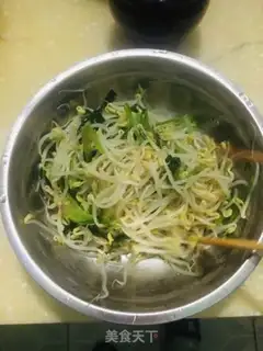 Make The green bean sprouts of cold spinach step 6