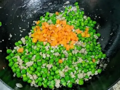Make Peas, fried meat step 3