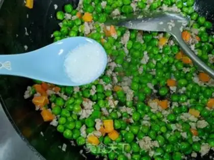 Make Peas, fried meat step 4